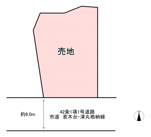 福津市若木台、土地の間取り画像です