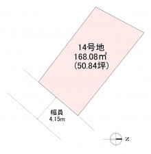 福岡市東区和白、土地の間取り画像です