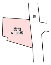 福津市津屋崎、土地の間取り画像です