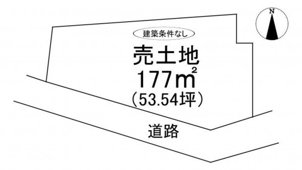 福岡市東区香椎駅東、土地の間取り画像です