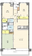 福岡市東区和白東、マンションの間取り画像です