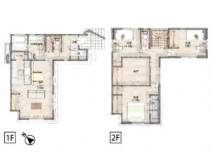 福岡市東区和白、新築一戸建ての間取り画像です