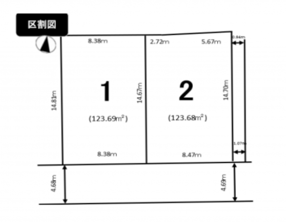 福岡市東区八田、土地の間取り画像です