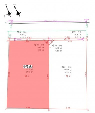 福岡市東区名島、土地の間取り画像です