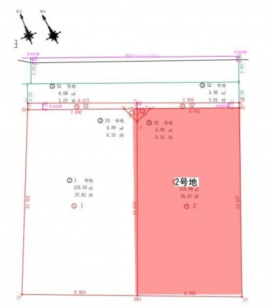 福岡市東区名島、土地の間取り画像です