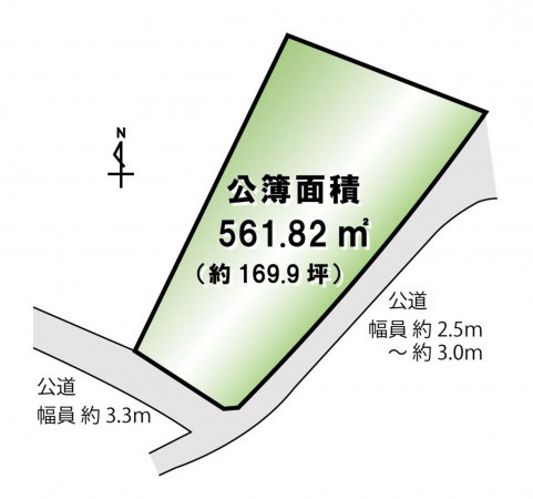 糸島市志摩芥屋、土地の間取り画像です