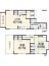 福岡市東区香椎駅東、中古一戸建ての間取り画像です