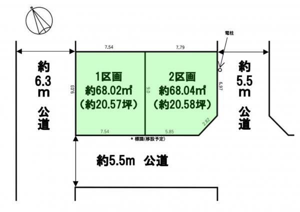 福岡市東区千早、土地の間取り画像です