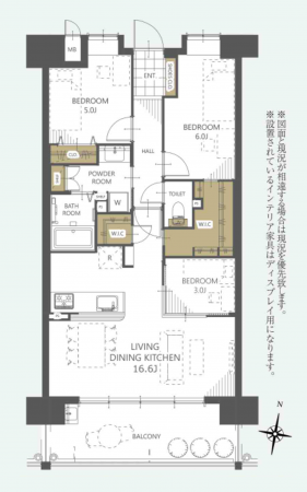 古賀市久保、マンションの間取り画像です