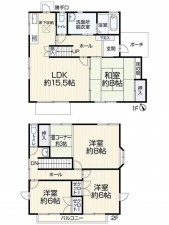 古賀市舞の里、中古一戸建ての間取り画像です