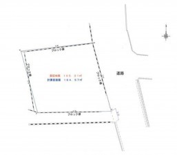古賀市今の庄、土地の間取り画像です
