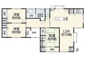 古賀市舞の里、中古一戸建ての間取り画像です