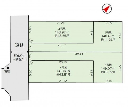 福岡市東区若宮、土地の間取り画像です