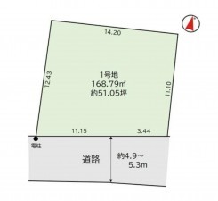 福岡市東区香椎、土地の間取り画像です