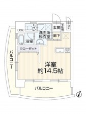福岡市中央区今泉、マンションの間取り画像です