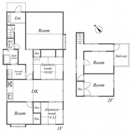 福岡市東区西戸崎、中古一戸建ての間取り画像です