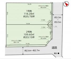 福岡市東区香椎駅東、土地の間取り画像です