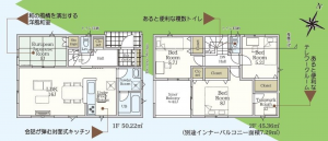 糟屋郡新宮町緑ケ浜、新築一戸建ての間取り画像です
