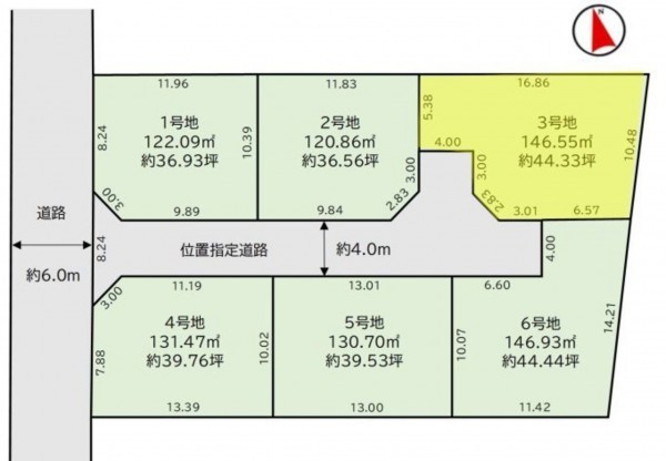 福岡市東区八田、土地の間取り画像です