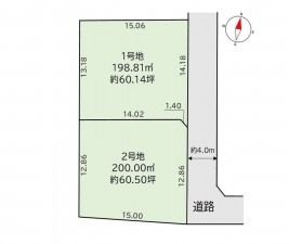 古賀市今の庄、土地の間取り画像です