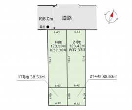 古賀市花鶴丘、土地の間取り画像です