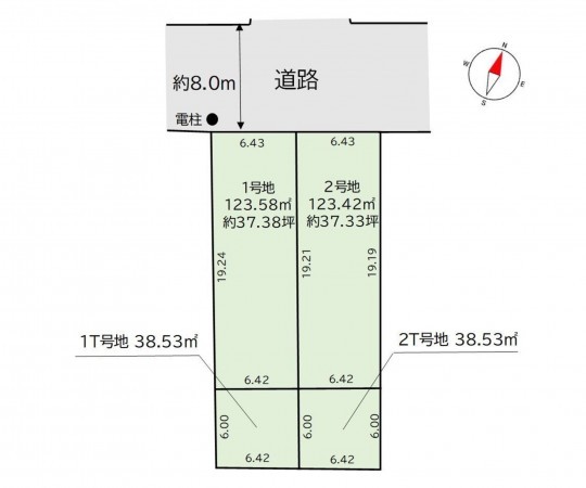 古賀市花鶴丘、土地の間取り画像です