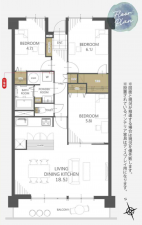 古賀市天神、マンションの間取り画像です