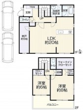 古賀市舞の里、中古一戸建ての間取り画像です