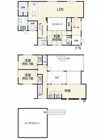 福岡市東区香椎駅東、中古一戸建ての間取り画像です
