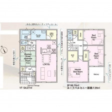古賀市天神、新築一戸建ての間取り画像です