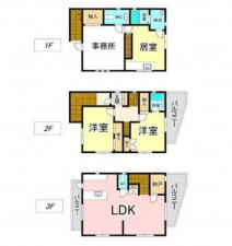 福岡市東区西戸崎、中古一戸建ての間取り画像です