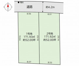 福岡市東区美和台、土地の間取り画像です