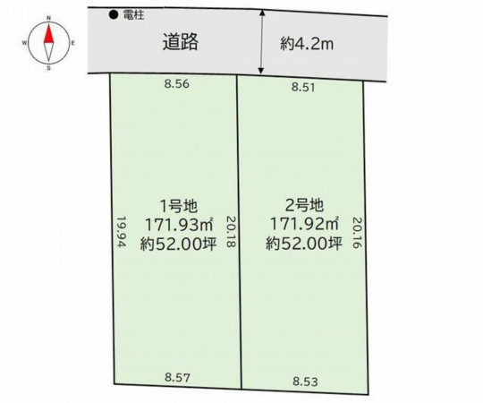 福岡市東区美和台、土地の間取り画像です
