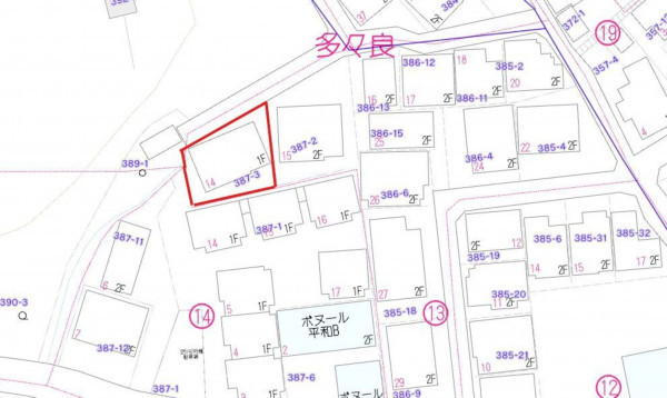 福岡市東区多々良、土地の間取り画像です