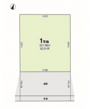 福岡市東区青葉、土地の間取り画像です