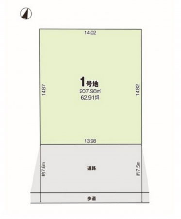福岡市東区青葉、土地の間取り画像です