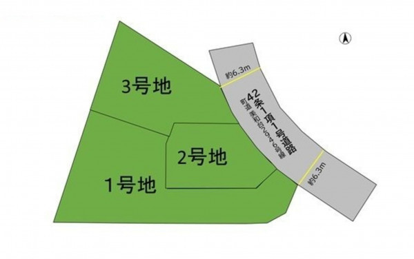 福岡市東区美和台、土地の間取り画像です