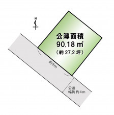 糟屋郡新宮町夜臼、土地の間取り画像です
