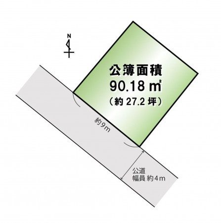 糟屋郡新宮町夜臼、土地の間取り画像です
