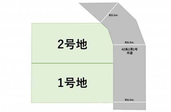 福岡市東区水谷、土地の間取り画像です
