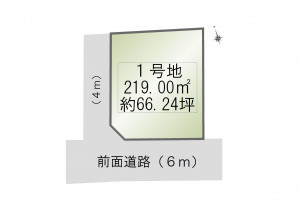 古賀市筵内、土地の間取り画像です