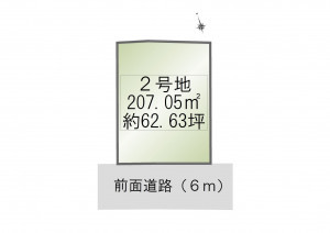 古賀市筵内、土地の間取り画像です