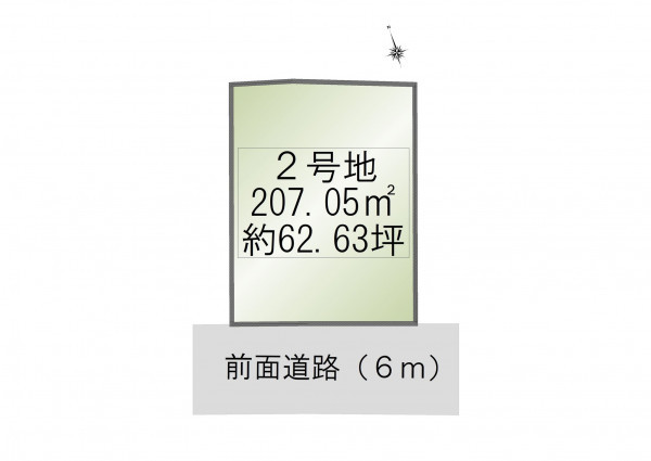 古賀市筵内、土地の間取り画像です