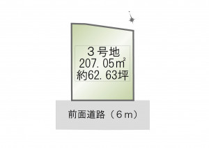 古賀市筵内、土地の間取り画像です