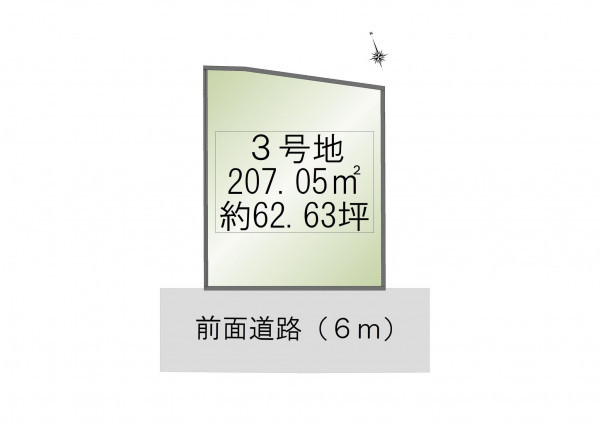 古賀市筵内、土地の間取り画像です