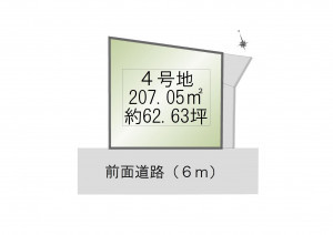古賀市筵内、土地の間取り画像です