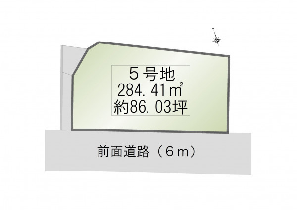 古賀市筵内、土地の間取り画像です