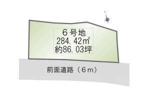 古賀市筵内、土地の間取り画像です