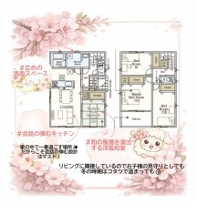 いわき市常磐西郷町、新築一戸建ての間取り画像です