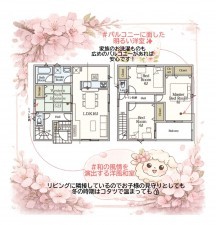 いわき市常磐西郷町、新築一戸建ての間取り画像です